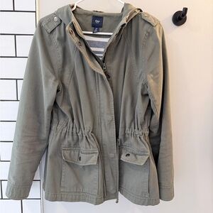 GAP Women's Utility Jacket in Olive Green